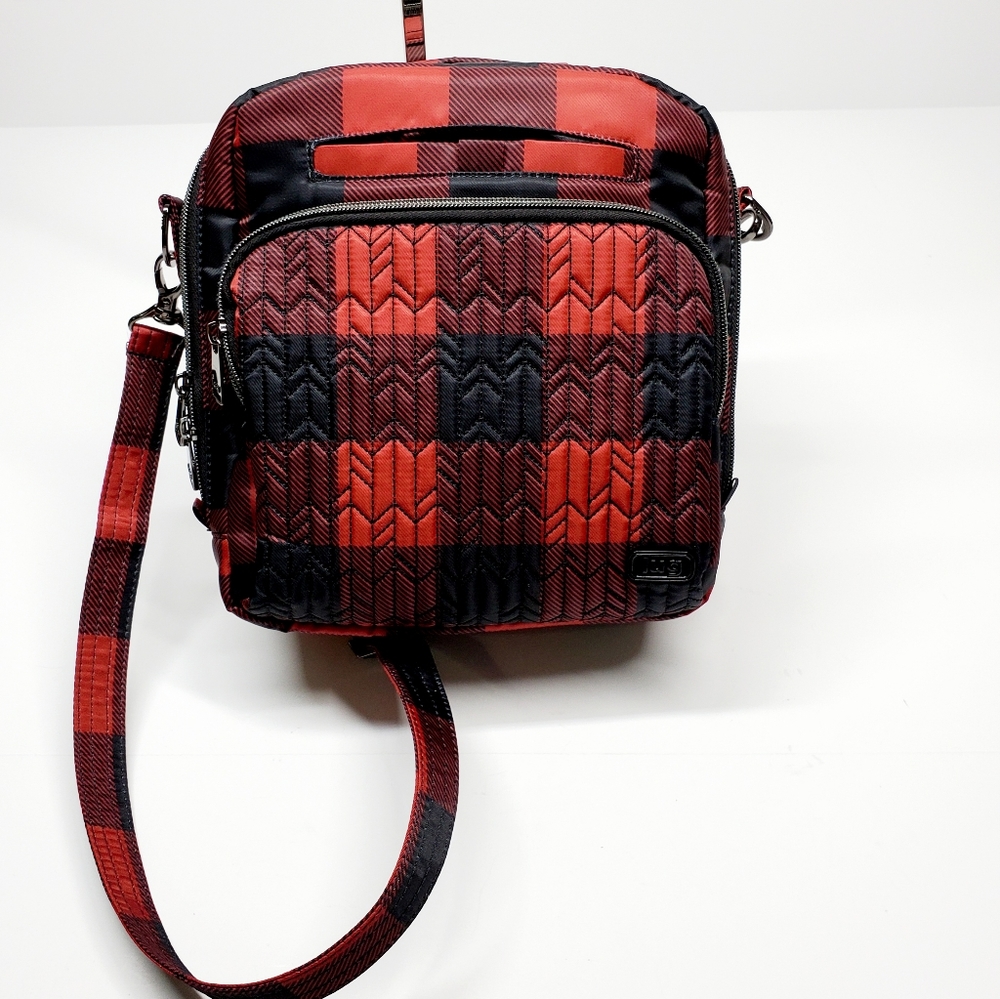 Lug Red and Black Crossbody Bag